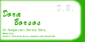 dora borsos business card